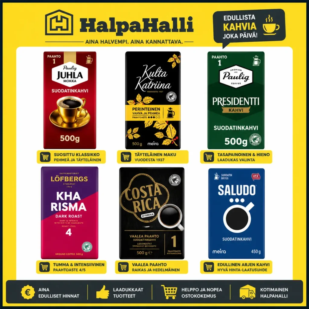 kahvi tarjous halpahalli